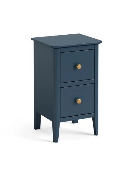 Olive Narrow Bedside Locker - Blue | Murphy Furniture