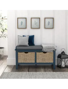 Olive Storage Bench - Blue | Murphy Furniture