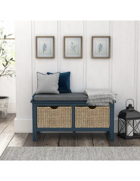 Olive Storage Bench - Blue | Murphy Furniture