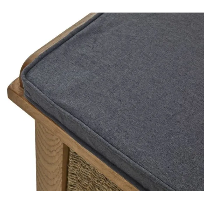 Blake Hallway Bench With Basket - Oak | Murphy Furniture