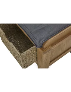 Blake Hallway Bench With Basket - Oak | Murphy Furniture 2