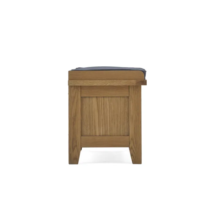 Blake Hallway Bench With Basket - Oak | Murphy Furniture