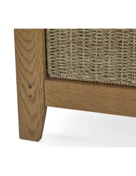 Blake Hallway Bench With Basket - Oak | Murphy Furniture