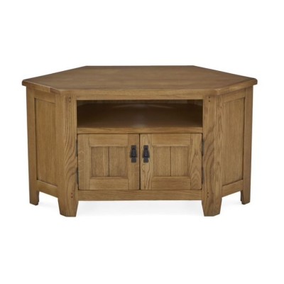 Blake Corner TV Unit With Door - Oak | Murphy Furniture