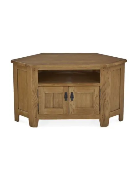 Blake Corner TV Unit With Door - Oak | Murphy Furniture