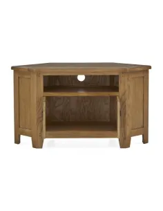 Blake Corner TV Unit With Door - Oak | Murphy Furniture 2