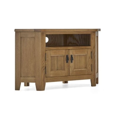 Blake Corner TV Unit With Door - Oak | Murphy Furniture