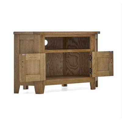Blake Corner TV Unit With Door - Oak | Murphy Furniture