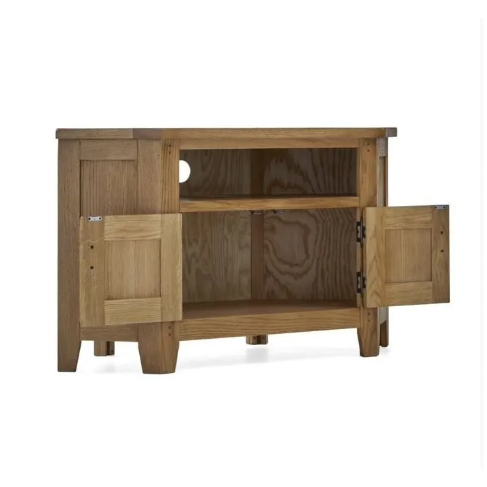 Blake Corner TV Unit With Door - Oak | Murphy Furniture