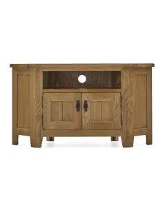 Blake Corner TV Unit With Door - Oak | Murphy Furniture
