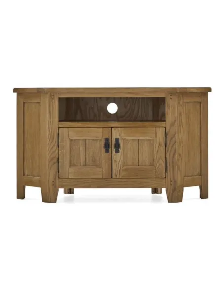 Blake Corner TV Unit With Door - Oak | Murphy Furniture