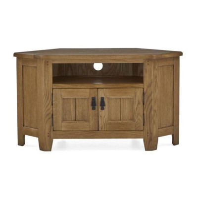Blake Corner TV Unit With Door - Oak | Murphy Furniture