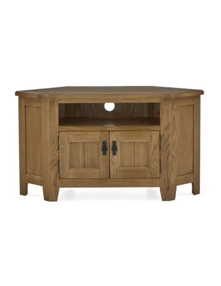 Blake Corner TV Unit With Door - Oak | Murphy Furniture
