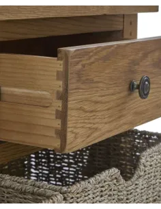 Blake Console Table With Basket - Oak | Murphy Furniture 2