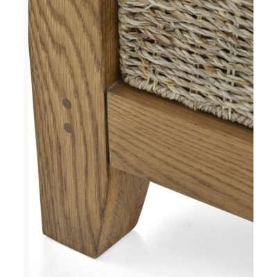 Blake Console Table With Basket - Oak | Murphy Furniture