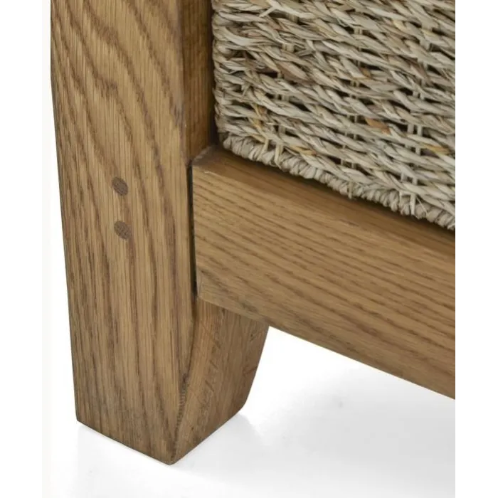 Blake Console Table With Basket - Oak | Murphy Furniture
