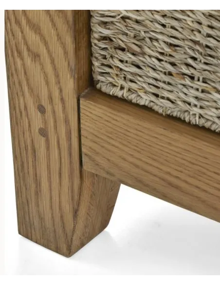 Blake Console Table With Basket - Oak | Murphy Furniture