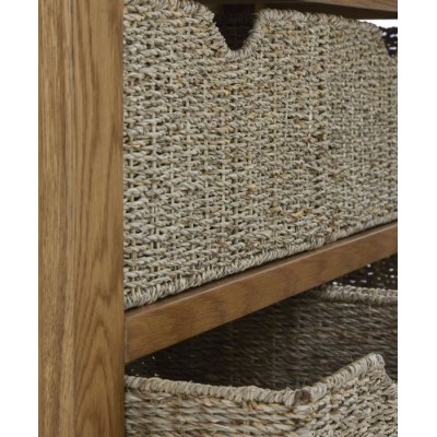 Blake Console Table With Basket - Oak | Murphy Furniture
