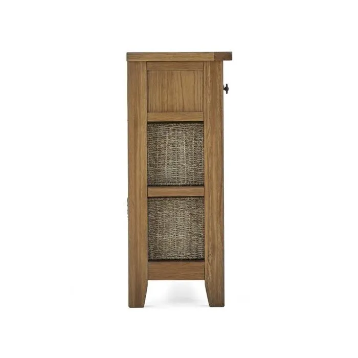 Blake Console Table With Basket - Oak | Murphy Furniture