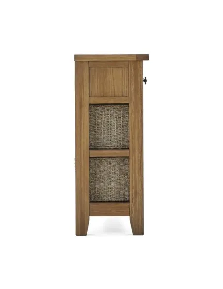 Blake Console Table With Basket - Oak | Murphy Furniture