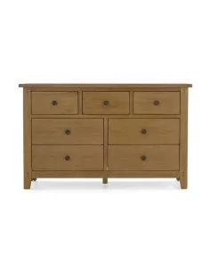 Blake 3 Over 4 Drawer Chest - Oak | Murphy Furniture