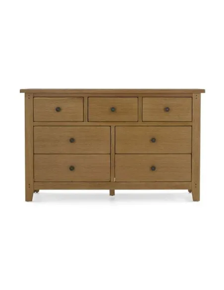 Blake 3 Over 4 Drawer Chest - Oak | Murphy Furniture