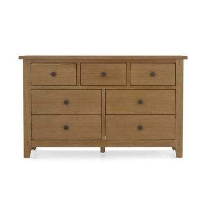 Blake 3 Over 4 Drawer Chest - Oak | Murphy Furniture