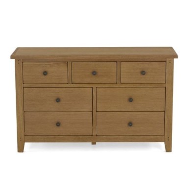 Blake 3 Over 4 Drawer Chest - Oak | Murphy Furniture