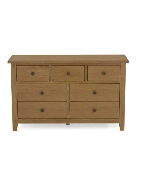 Blake 3 Over 4 Drawer Chest - Oak | Murphy Furniture