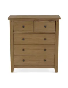 Blake 2 Over 3 Drawer Chest - Oak | Murphy Furniture
