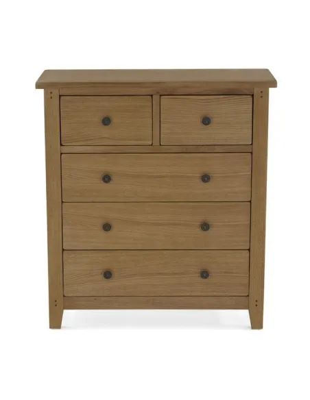 Blake 2 Over 3 Drawer Chest - Oak | Murphy Furniture