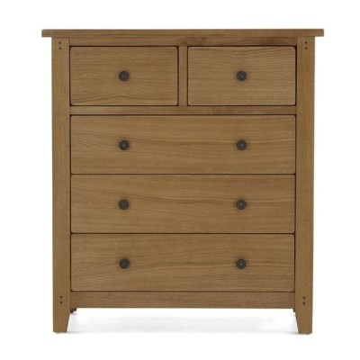 Blake 2 Over 3 Drawer Chest - Oak | Murphy Furniture