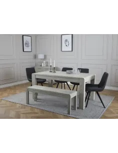 Tulip Extending Dining Table - Grey Stai | Murphy Furniture