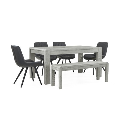 Tulip Extending Dining Table - Grey Stai | Murphy Furniture