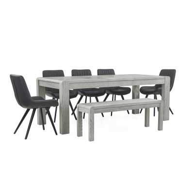 Tulip Extending Dining Table - Grey Stai | Murphy Furniture