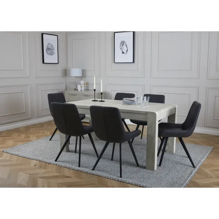 Tulip Extending Dining Table - Grey Stai | Murphy Furniture