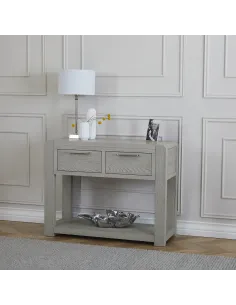 Tulip Console Table - Grey Stain Oak | Murphy Furniture