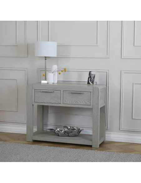 Tulip Console Table - Grey Stain Oak | Murphy Furniture