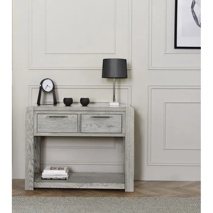 Tulip Console Table - Grey Stain Oak | Murphy Furniture