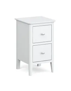 Ferndale Narrow Bedside Locker - White | Murphy Furniture
