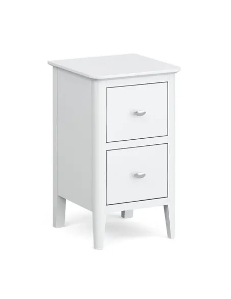 Ferndale Narrow Bedside Locker - White | Murphy Furniture