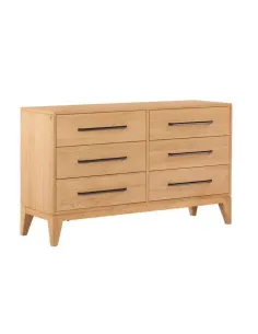 Century 6 Drawer Chest - Oak | Murphy Furniture
