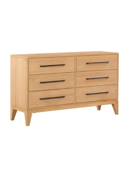 Century 6 Drawer Chest - Oak | Murphy Furniture