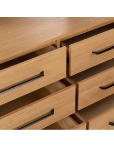 Century 6 Drawer Chest - Oak | Murphy Furniture 2