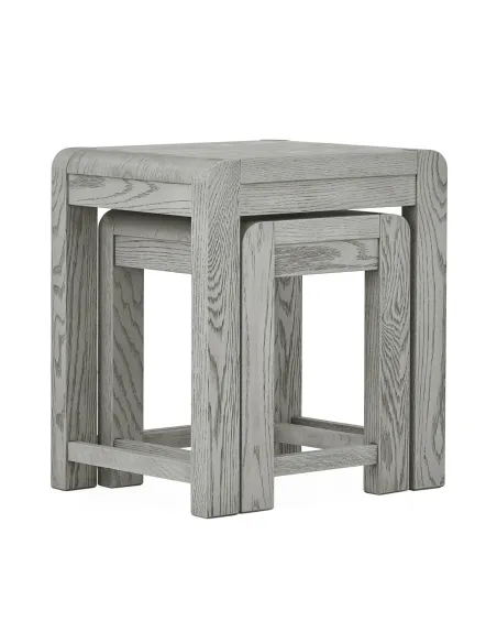 Tulip Nest of Tables - Grey Stain Oak | Murphy Furniture