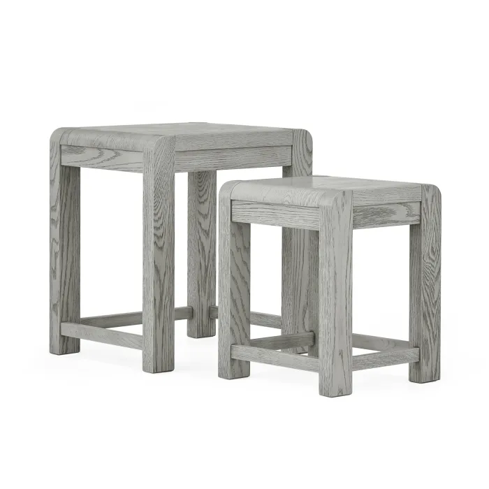 Tulip Nest of Tables - Grey Stain Oak | Murphy Furniture