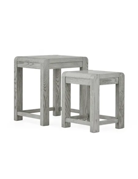 Tulip Nest of Tables - Grey Stain Oak | Murphy Furniture