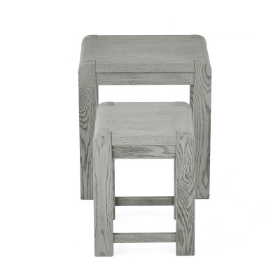 Tulip Nest of Tables - Grey Stain Oak | Murphy Furniture