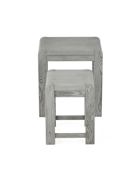 Tulip Nest of Tables - Grey Stain Oak | Murphy Furniture