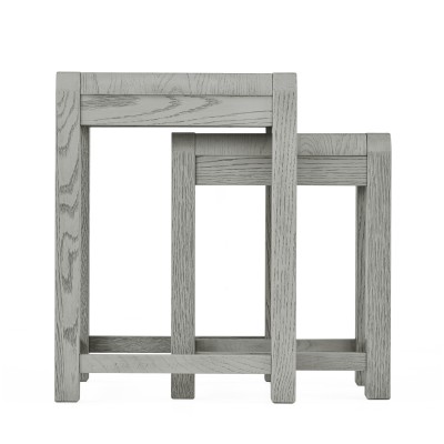 Tulip Nest of Tables - Grey Stain Oak | Murphy Furniture